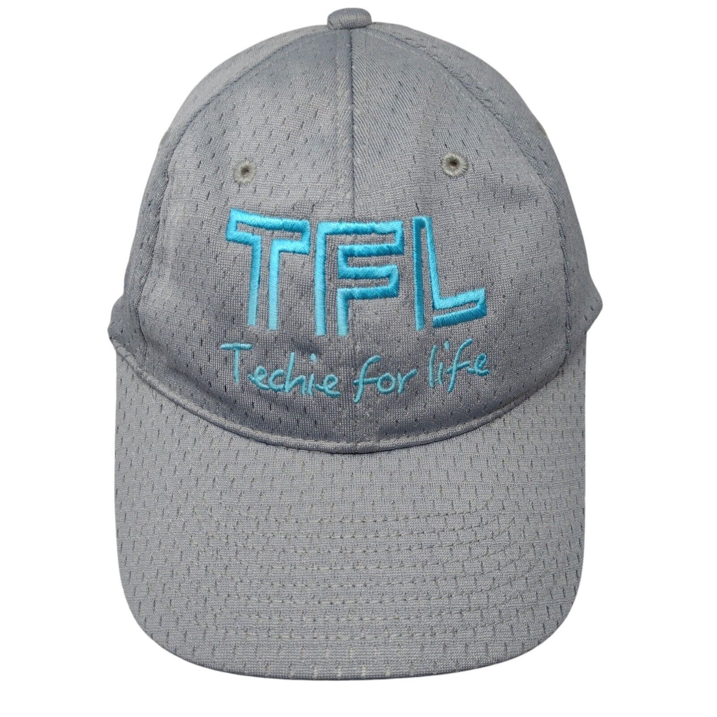 TFL Techie For Life Strapback Hat Gray OSFA Embroidered Port Authority