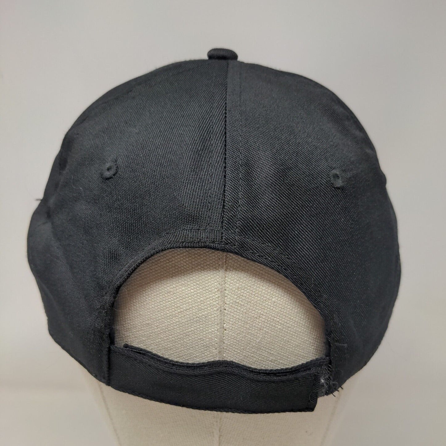 TriNet Strapback Hat Black One Size Embroidered 6 Panel Atlantis Connect