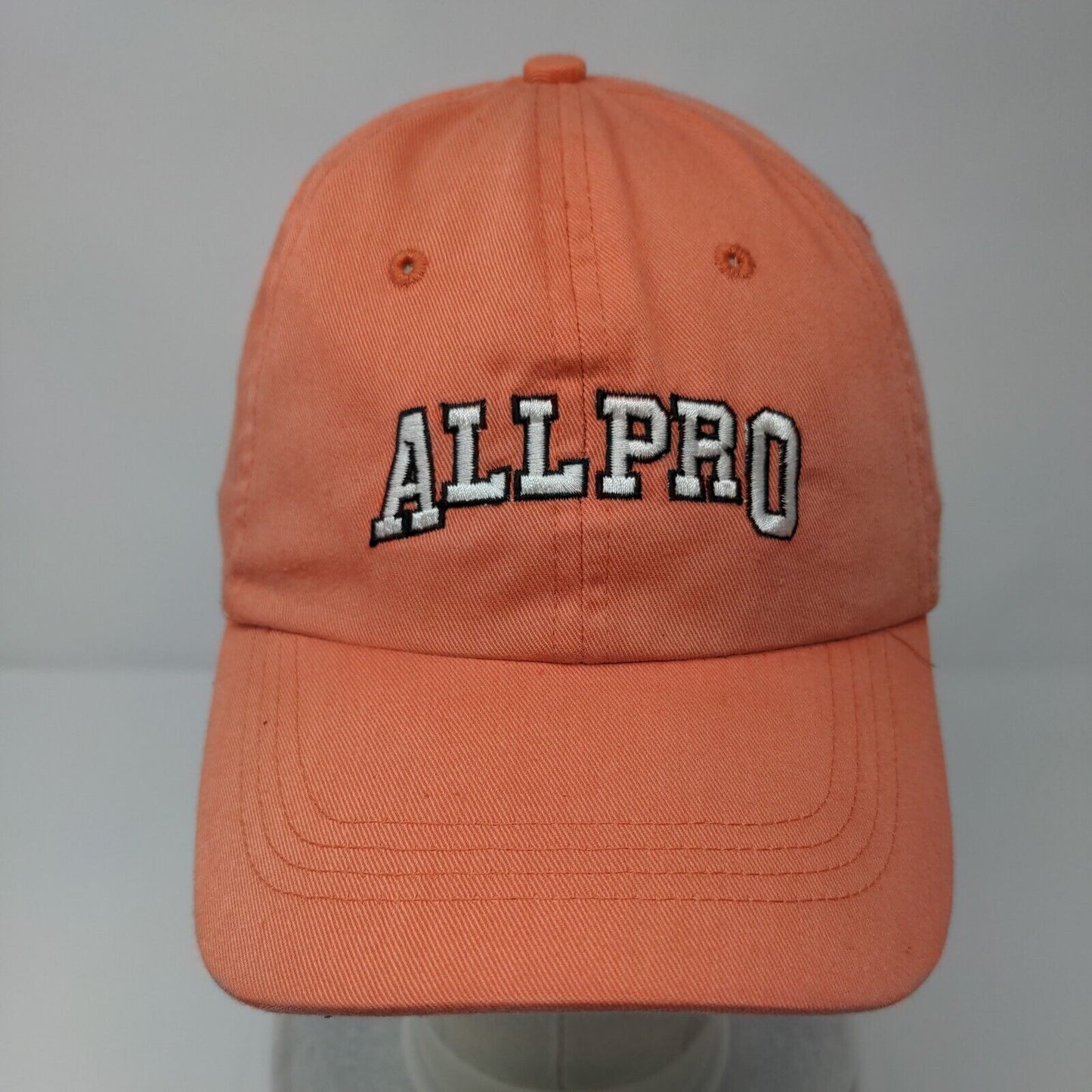 All Pro Strapback Hat Orange Boys L 12/14 Adjustable Embroidered