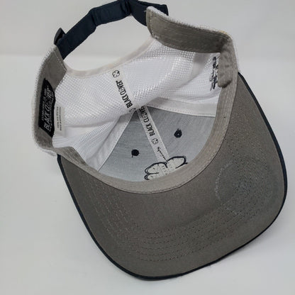 Live Lucky Slideback Trucker Hat Blue OSFA Adjustable Mesh Back Black Clover