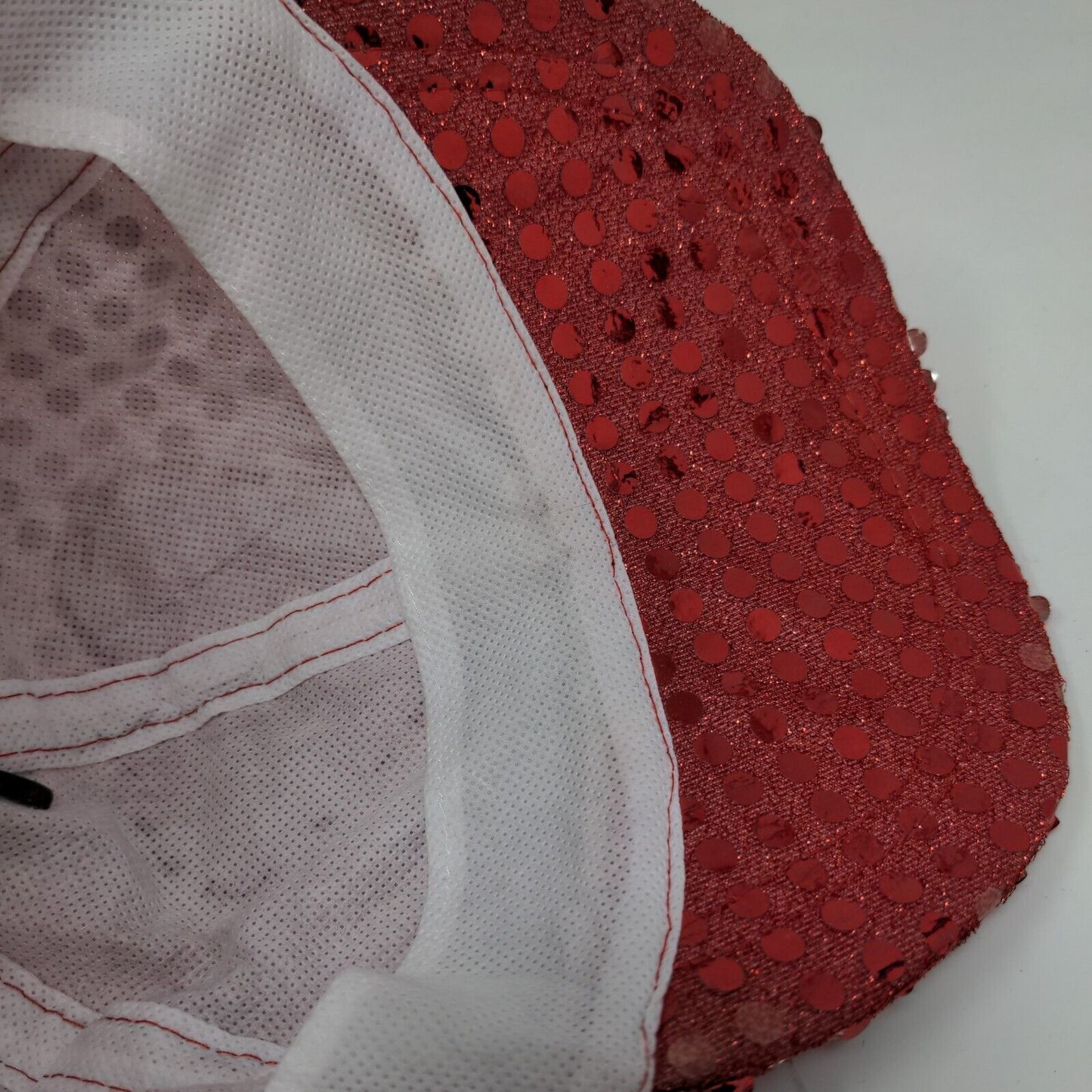 Heart Sequin Sparkle Strapback Hat Red One Size Adjustable 6 Panel