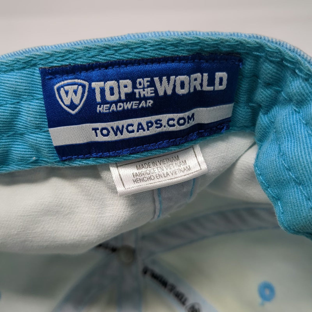 Top of the World Baseball Cap Blue One Size Title Boxing Hit It Hard Cotton Hat