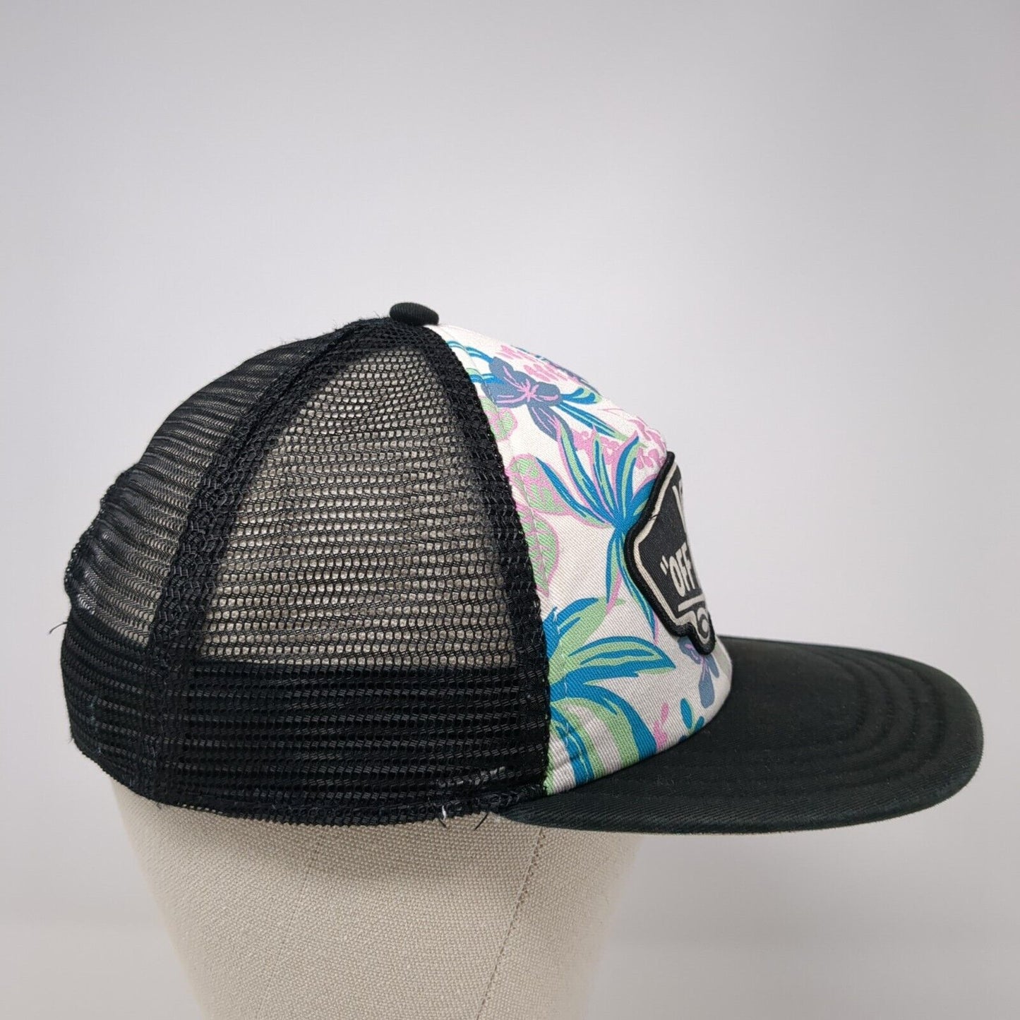 Vans Off The Wall Snapback Trucker Hat Multi One Size Mesh Back Floral