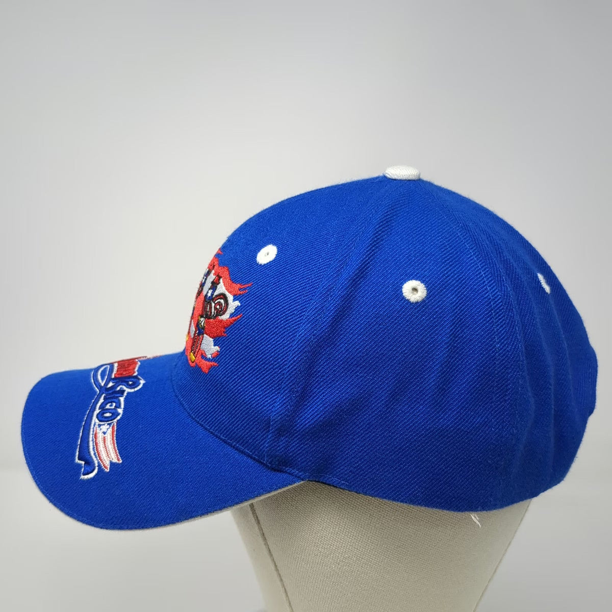 SJ Inc Blue Baseball Cap One Size Puerto Rico Flag Roosters Drum Embroidered Hat
