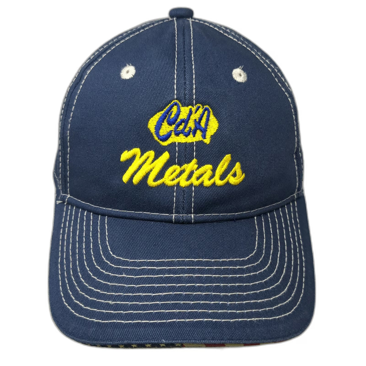 Outdoor Cap Blue One Size Baseball Cap C&K Metals Contrast Stitching USA Hat