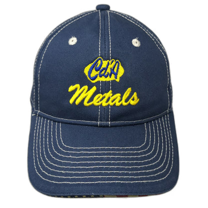 Outdoor Cap Blue One Size Baseball Cap C&K Metals Contrast Stitching USA Hat