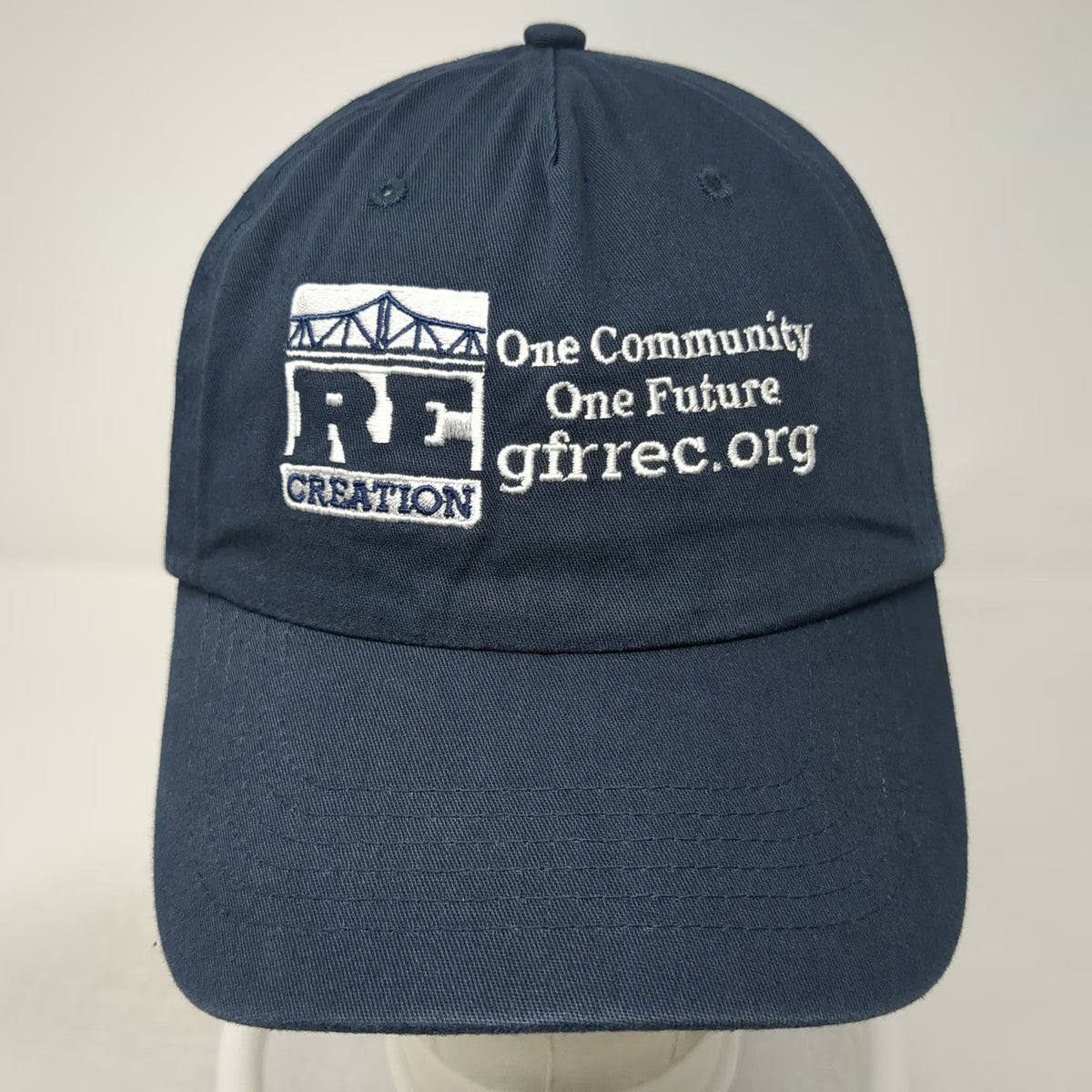 Hit 5 Panel Blue One Size Strapback Bridge Community Recreation Cotton Hat