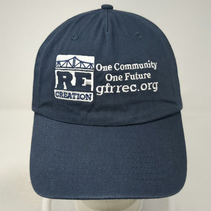 Hit 5 Panel Blue One Size Strapback Bridge Community Recreation Cotton Hat