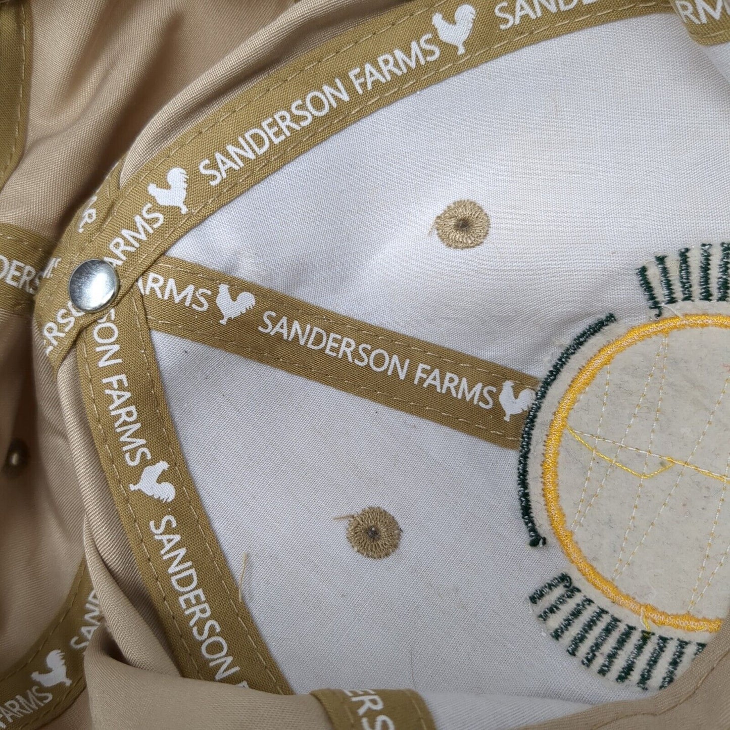Sanderson Farms 70 Years of Excellence Strapback Hat Tan OS Adjustable 6 Panel