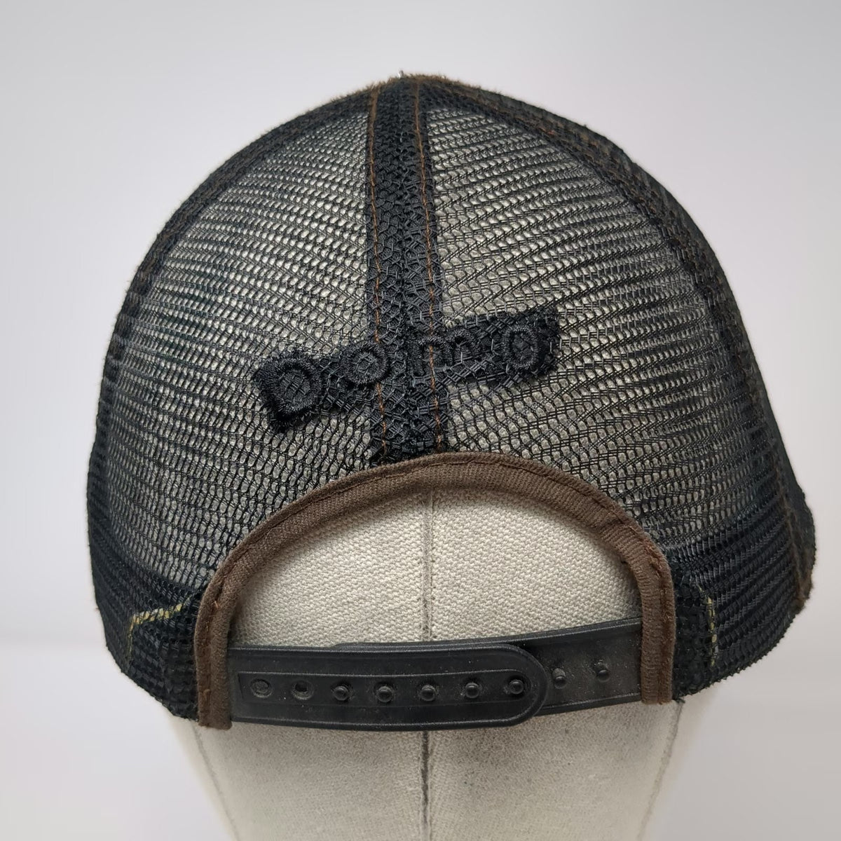 Domo Trucker Brown One Size Fuzzy Mesh Snapback Character Face Mascot Logo Hat