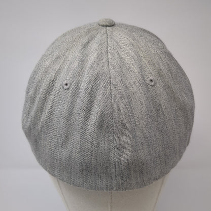 Skyview Fitted Hat Gray XL Embroidered Vent Holes Flexfit Yupoong