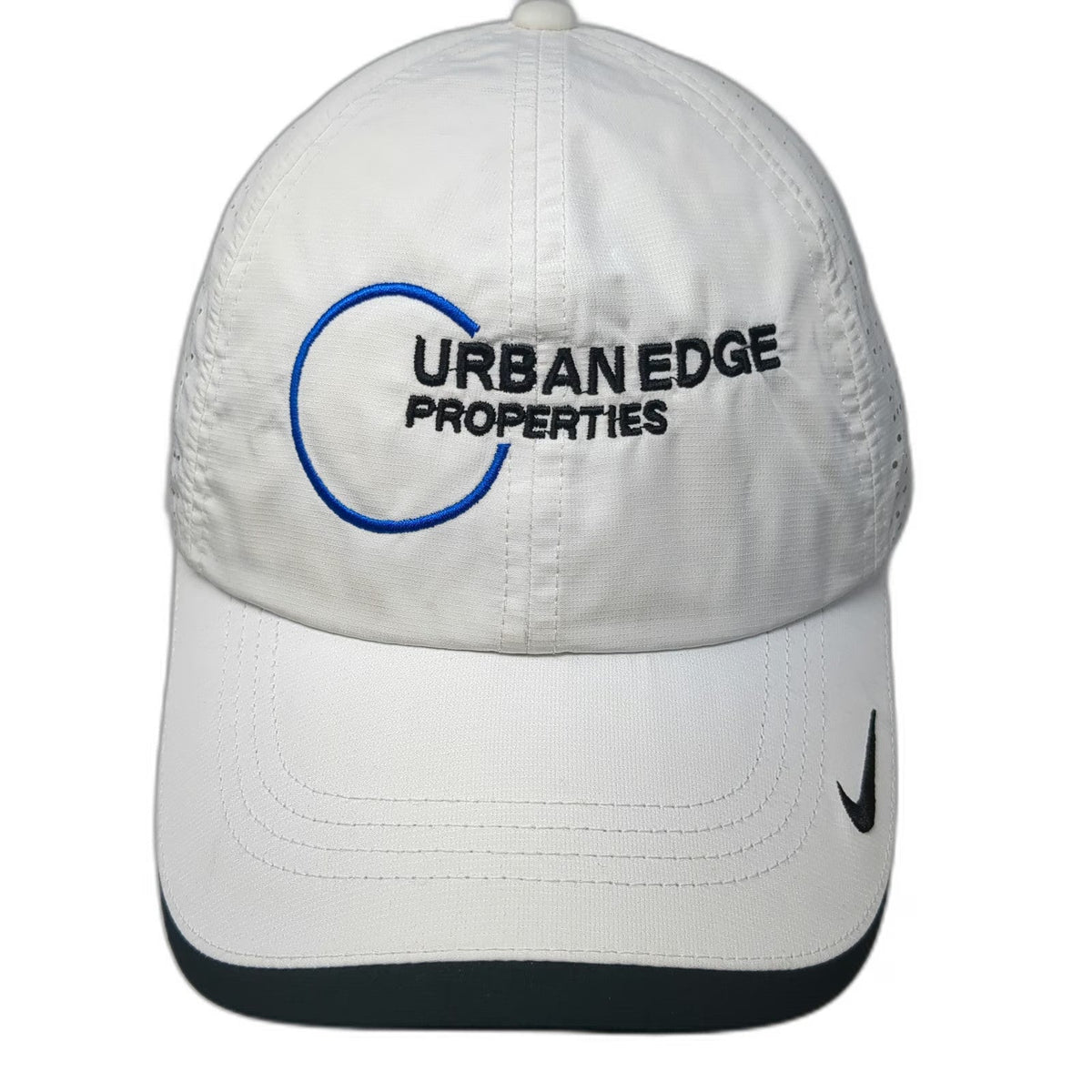 Nike Baseball Cap White Blue Black One Size Dri-Fit Perforated Urban Edge Hat