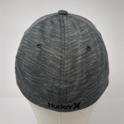 Hurley Fitted Hat Gray Small-Medium Embroidered Logo Flexfit Yupoong