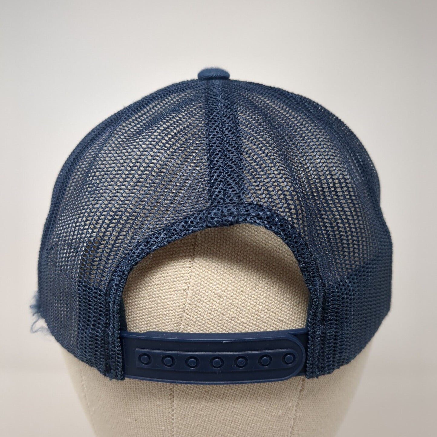 Volcom Snapback Trucker Hat Blue One Size Adjustable Mesh Back 6 Panel