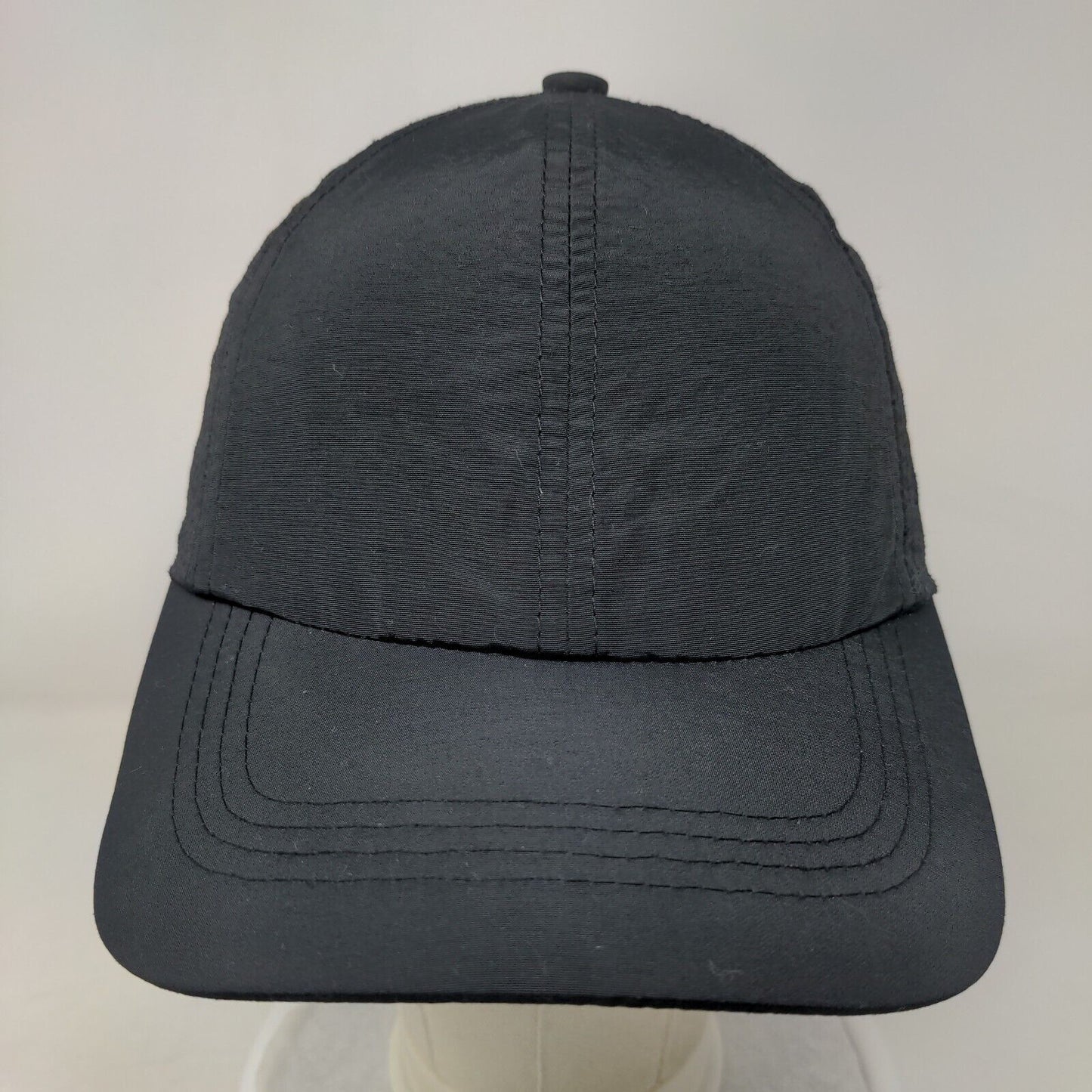 Unbranded Criss Cross Ponytail Strapback Hat Black 57-58cm Solid Blank