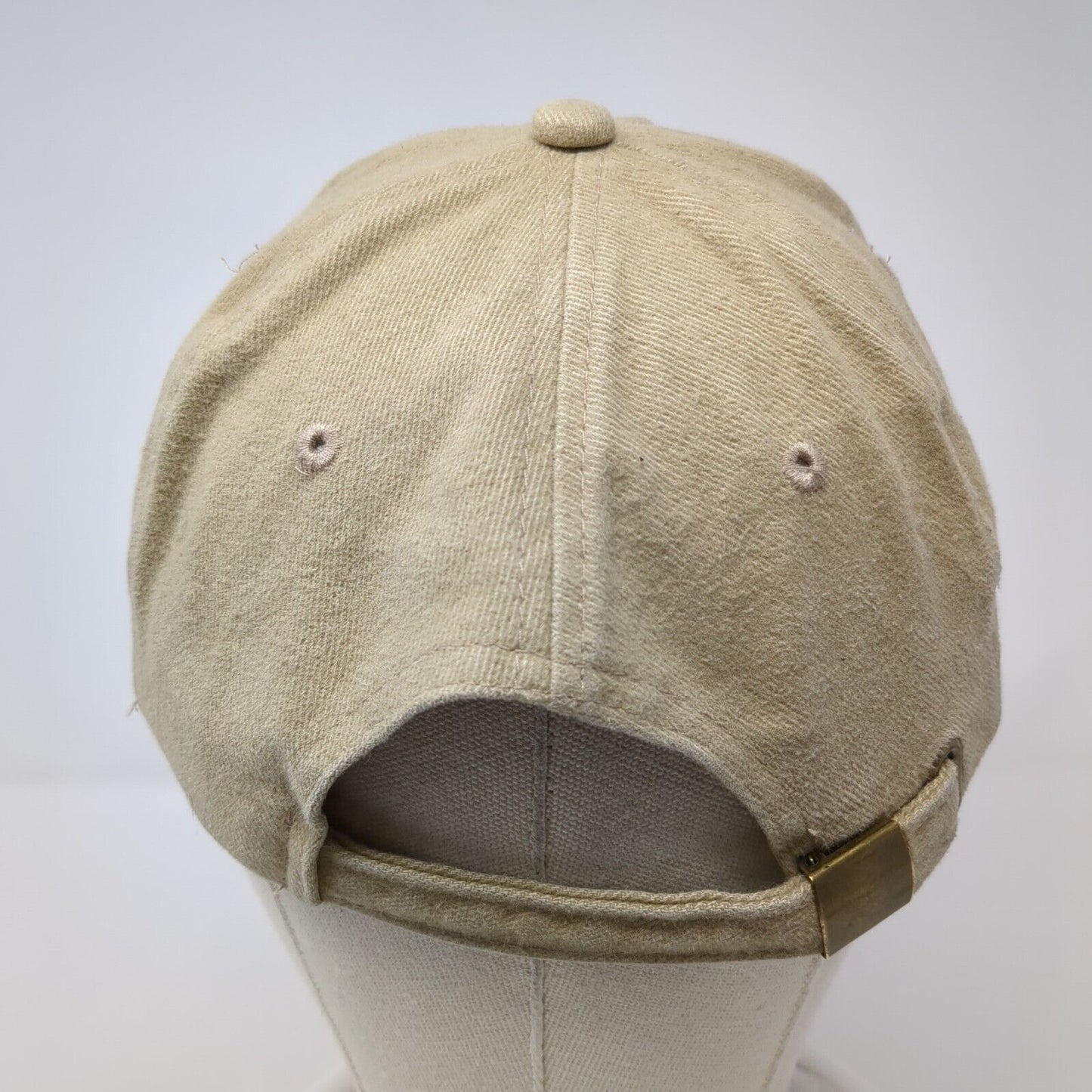 Delta Plastics Slideback Hat Tan One Size Adjustable Embroidered 6 Panel