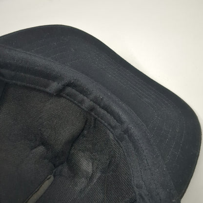 5 Panel Hat Black One Size STRANGERS Red Rubber Logo Slideback Closure Cap