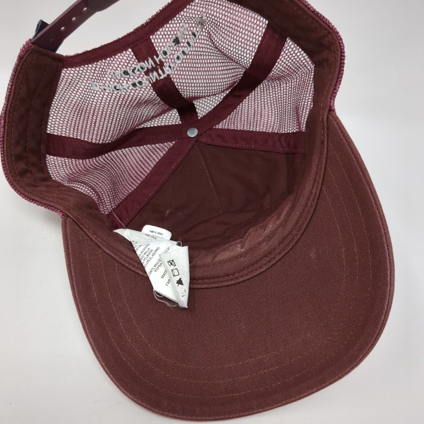 Patagonia California Bear Snapback Trucker Hat Red OS Adjustable Mesh Back