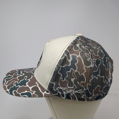 LGND Supply Co. Trucker Hat White Blue Camo One Size Snapback Mesh Graphic Cap