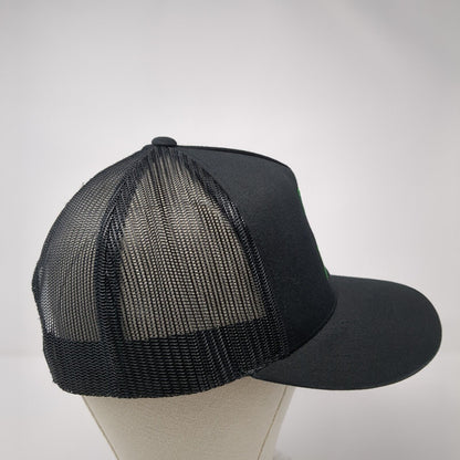 ROAR Snapback Trucker Hat Black OS Adjustable Embroidered Mesh Back Sport-Tek