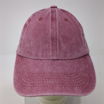 Meinicy Slideback Hat Red One Size Adjustable Vented Holes 6 Panel Blank