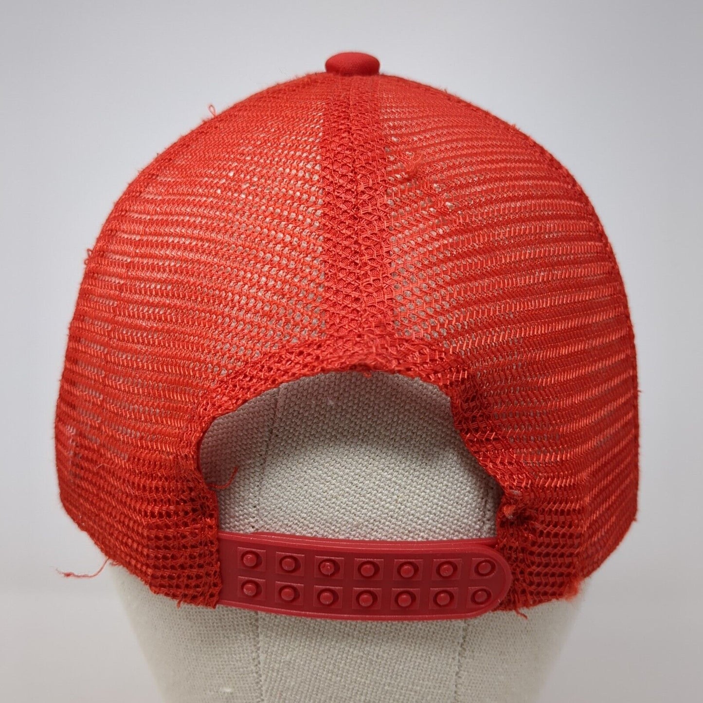 Te Amo Peru Snapback Mesh Back Trucker Hat Red One Size Colorblock