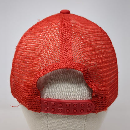 Te Amo Peru Snapback Mesh Back Trucker Hat Red One Size Colorblock