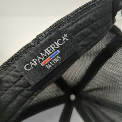 Cap America Baseball Cap Gray One Size Mesh Back Slideback Boise Turn Key Hat
