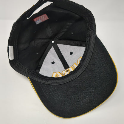 NRA Strapback Hat Black One Size Adjustable Embroidered Patriotic 6 Panel Cotton