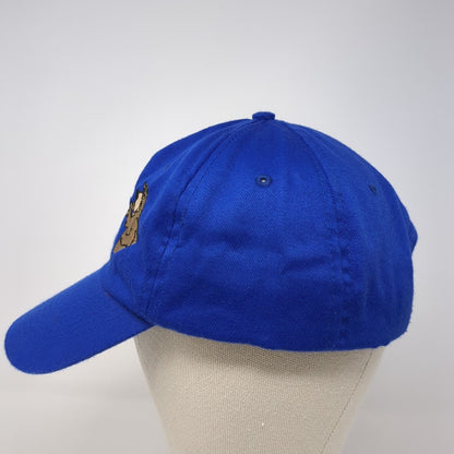 Hit Wear Strapback Hat Blue One Size Adjustable Embroidered 6 Panel Polyester