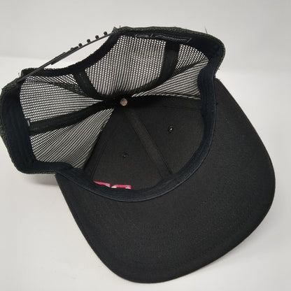 RF Snapback Trucker Hat Black One Size Adjustable Mesh Back Richardson