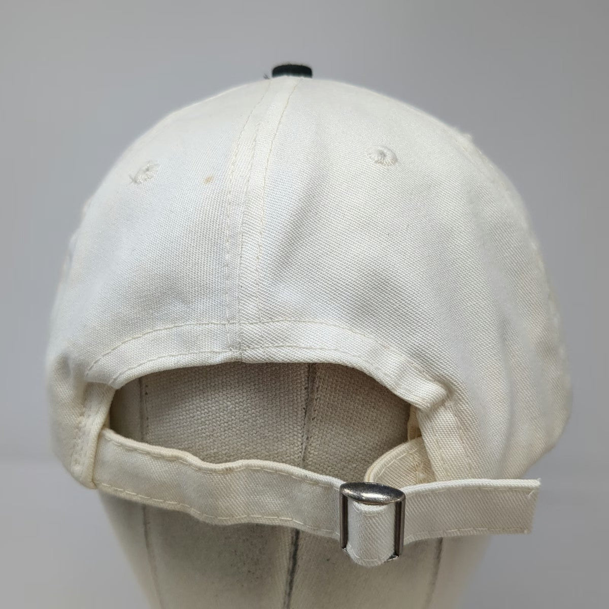 Baseball Cap White Black One Size FBS Home of FBI Joist Made in USA Slideback