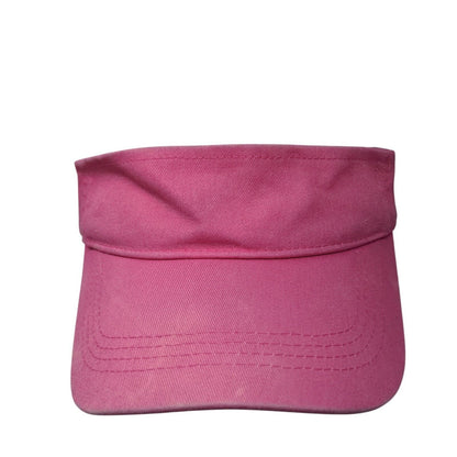 Unbranded Strapback Visor Hat Pink One Size Adjustable Solid Blank