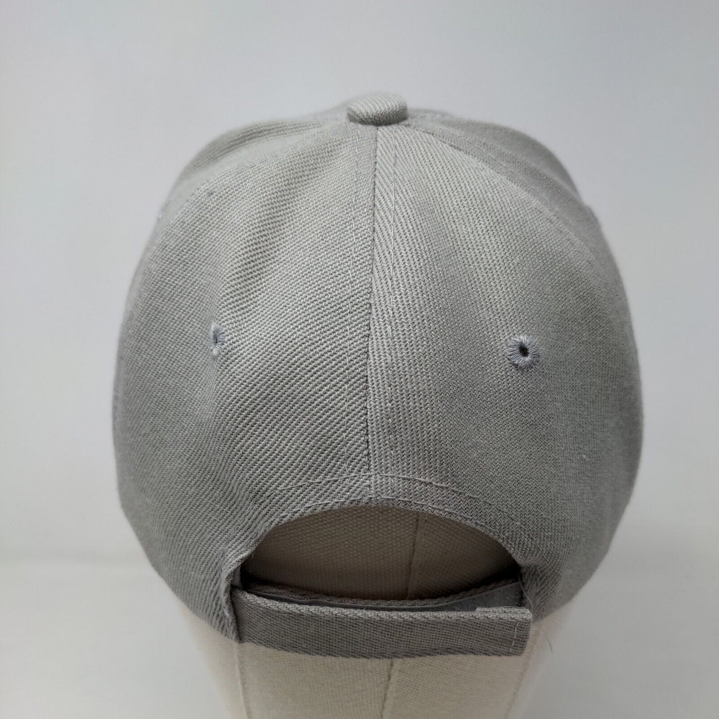 Unbranded Men's Strapback Hat Gray Adjustable Blank Polycotton