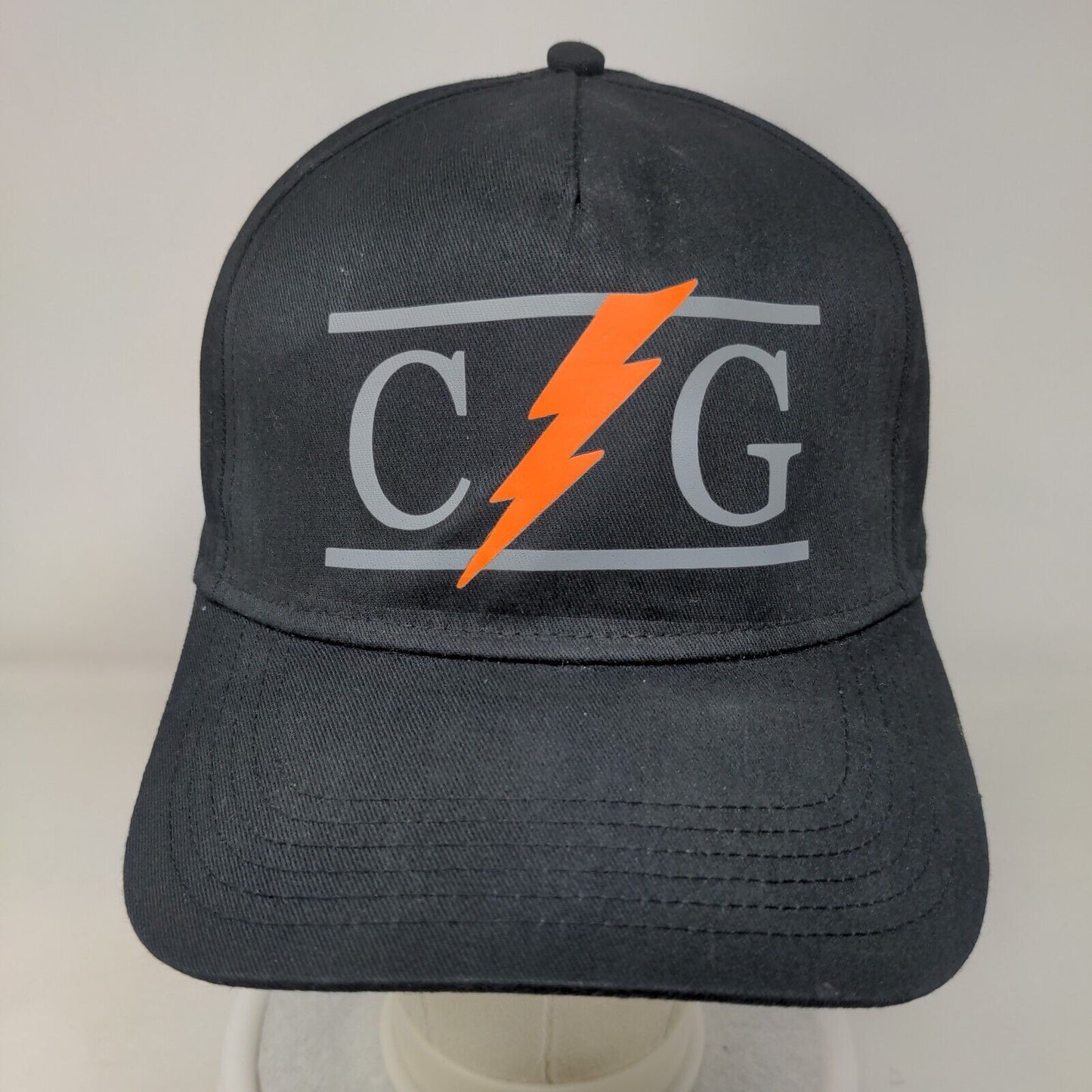 CG Lightning Snapback Hat Black OSFM Adjustable Vent Holes Otto