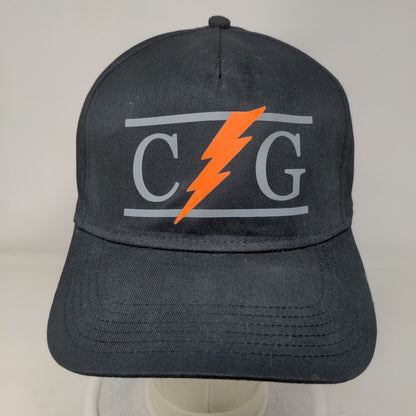 CG Lightning Snapback Hat Black OSFM Adjustable Vent Holes Otto