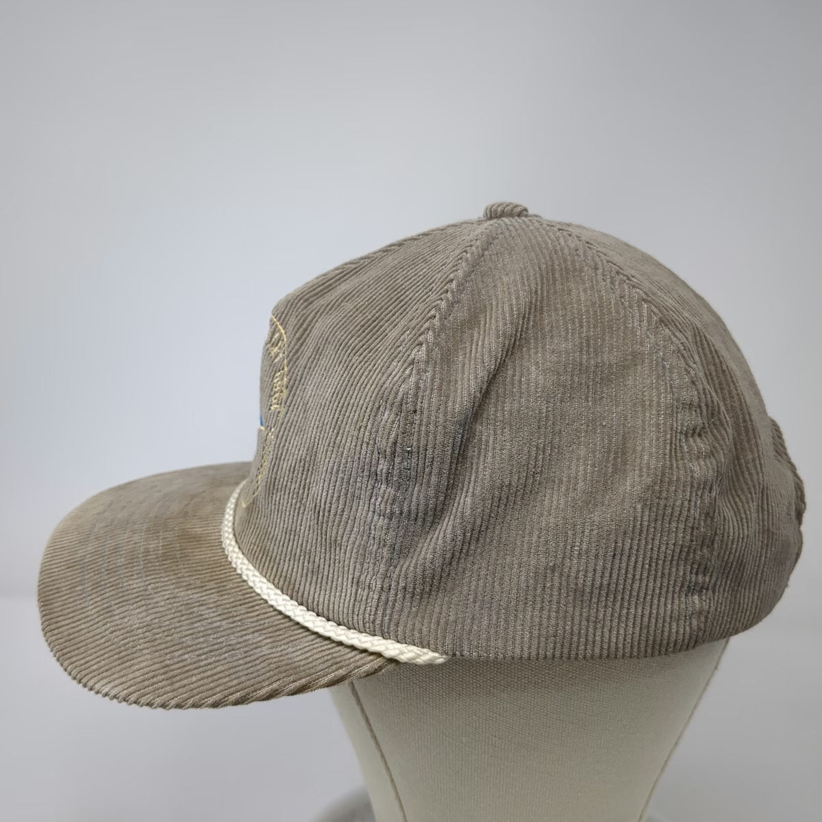 Natural Season 5 Panel Gray Hat One Size Olympic Games Corduroy Rope Snapback