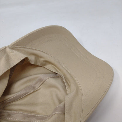 Unbranded Strapback Hat Tan One Size Adjustable Vented Holes 6 Panel Blank