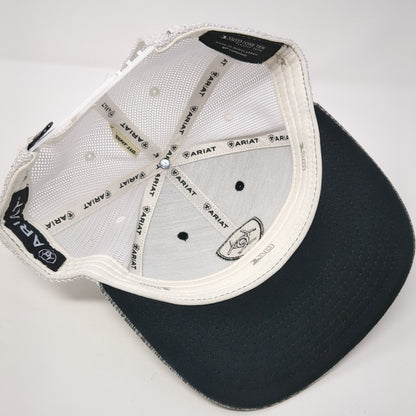 Ariat Snapback Trucker Hat Gray OS Adjustable 110 Flexfit Mesh Back Yupoong