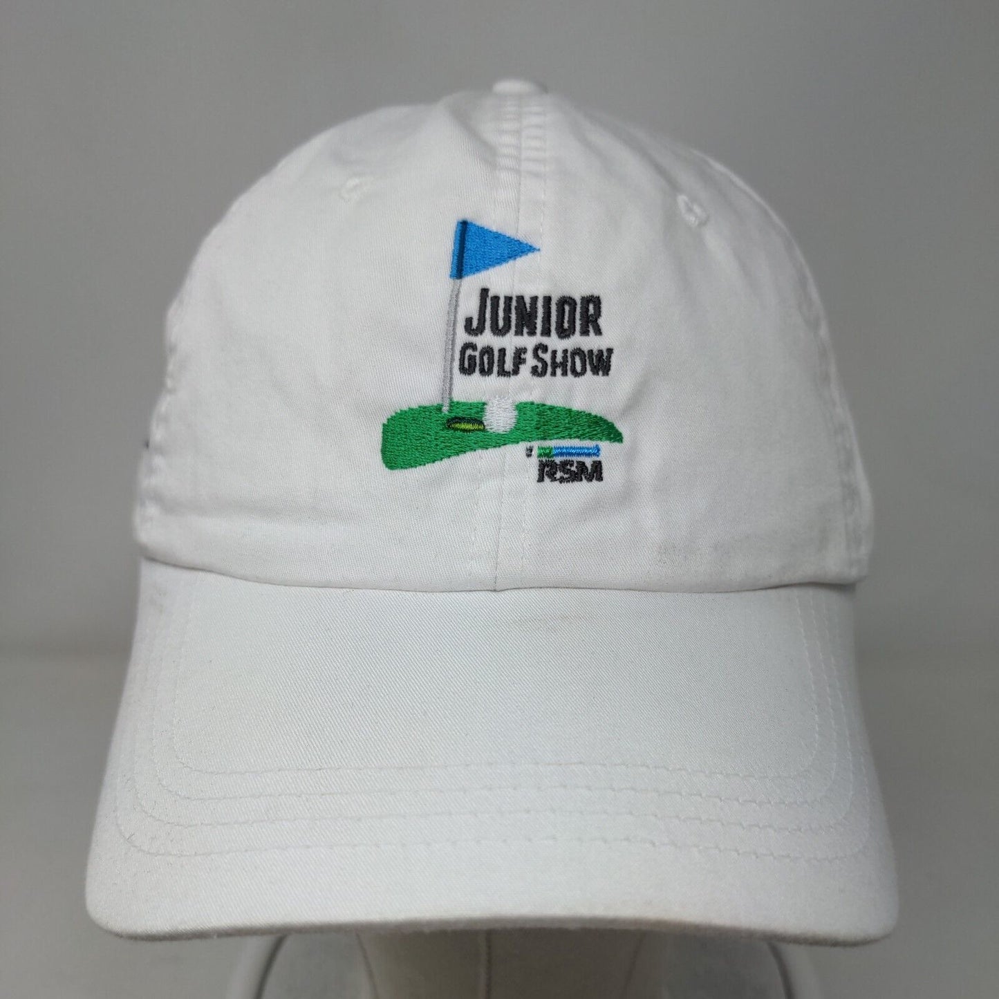 Junior Golf Show RSM Strapback Hat White One Size Embroidered Extreme Fit Ahead