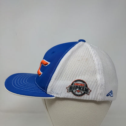 Pacific Headwear Boys Mesh Back Fitted Hat Blue 6 3/8 6 7/8 Embroidered GC Logo
