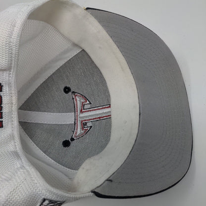Troy Fitted Mesh Back Hat Red Embroidered Logo The Game Pro Poly Blend