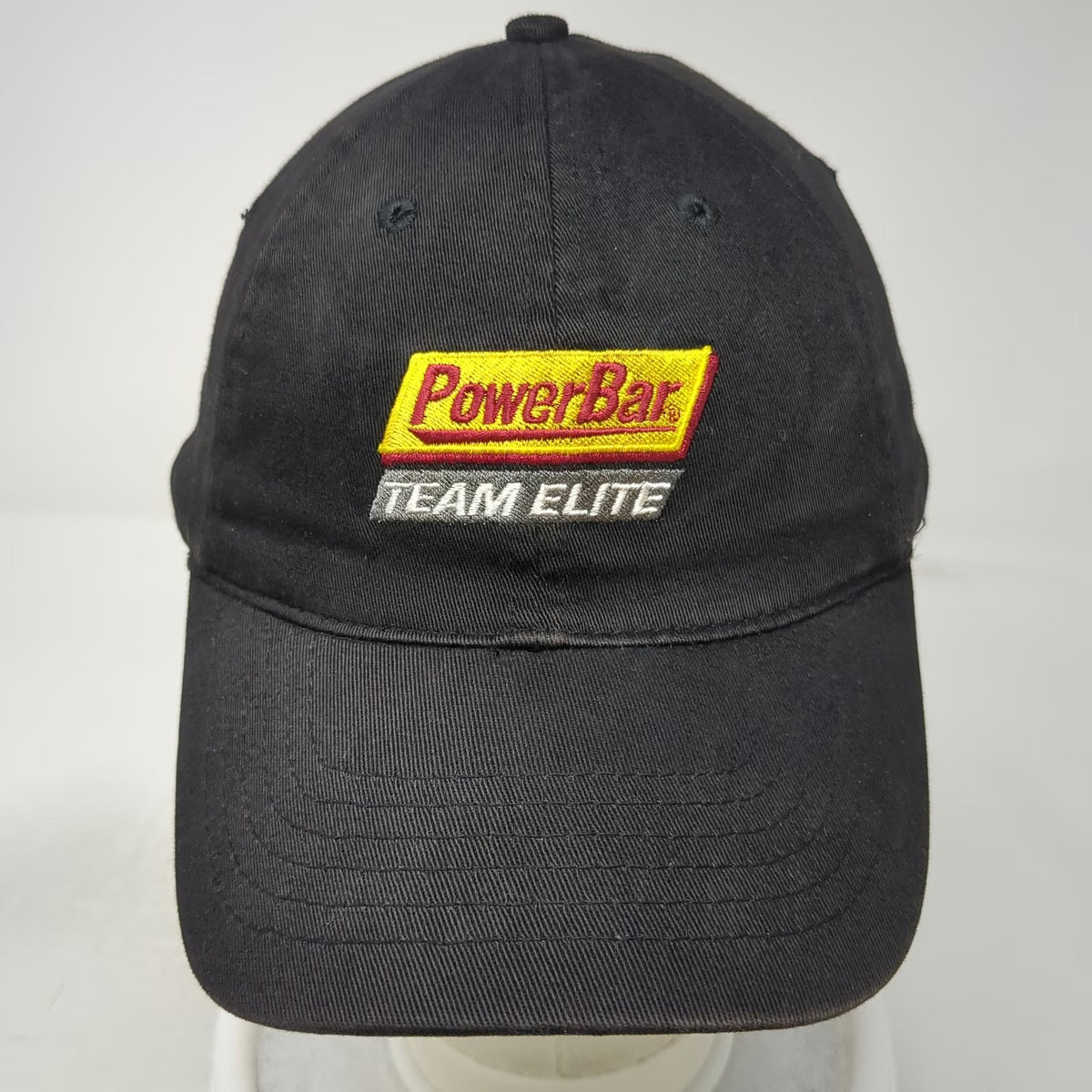 NU-FIT PowerBar Team Elite Hat Black XL Baseball Cap Stretch Fit Embroidered