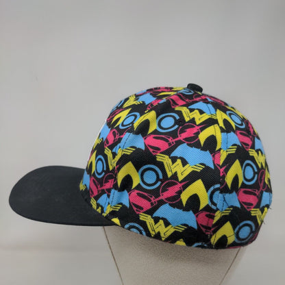 JL Snapback Hat Multicolor One Size Adjustable Embroidered Justice League