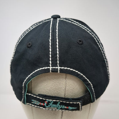Cheekys Baseball Cap Black OSFM Hook Antler Heart Distressed Arrow Pattern Hat
