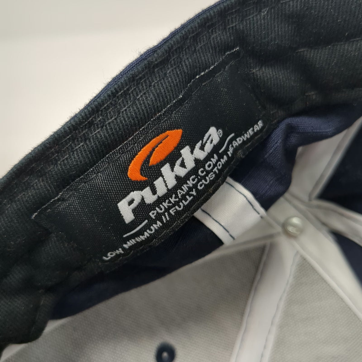 Pukka Baseball Cap Blue OSFM Tamarack Est 2004 Suede Brim Slideback Patch Hat