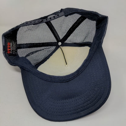 Run Big Snapback Mesh Back Rope Trucker Hat Blue OSFM Otto Collection