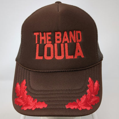 Otto Trucker Hat Brown One Size The Band Loula Red Scrambled Eggs Mesh Back