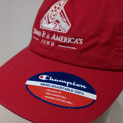 Semper Fi& America's Fund Slideback Hat Red OS Adjustable Relaxed Fit Champion