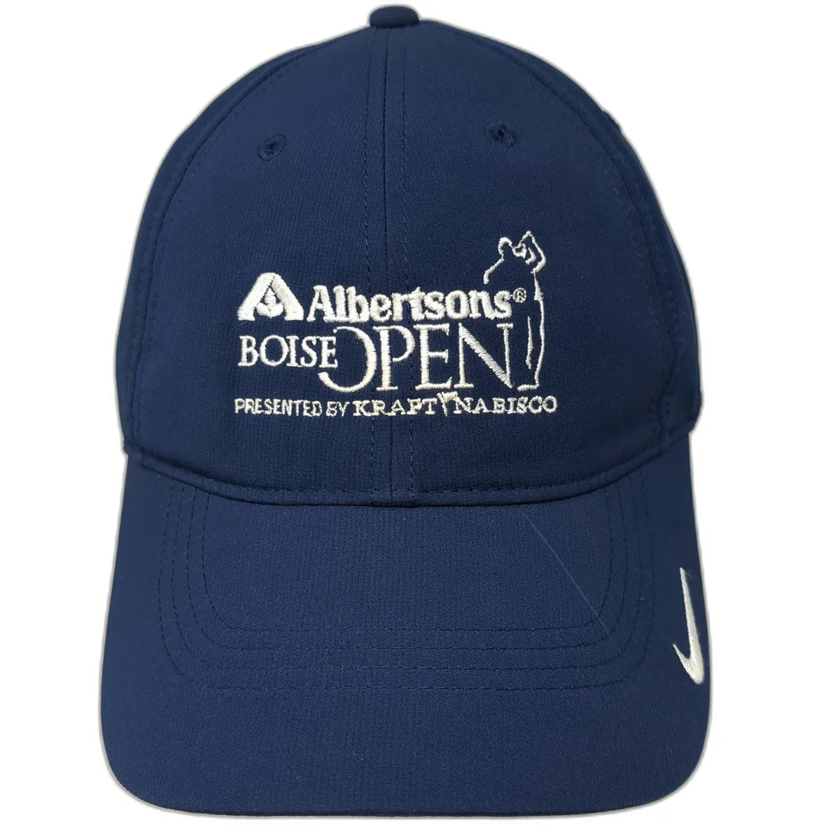 Nike Baseball Cap Blue One Size Albertsons Boise Open Golf Strapback Hat Swoosh